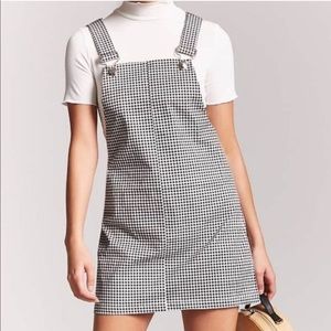 Forever 21 Gingham Pinafore Dress